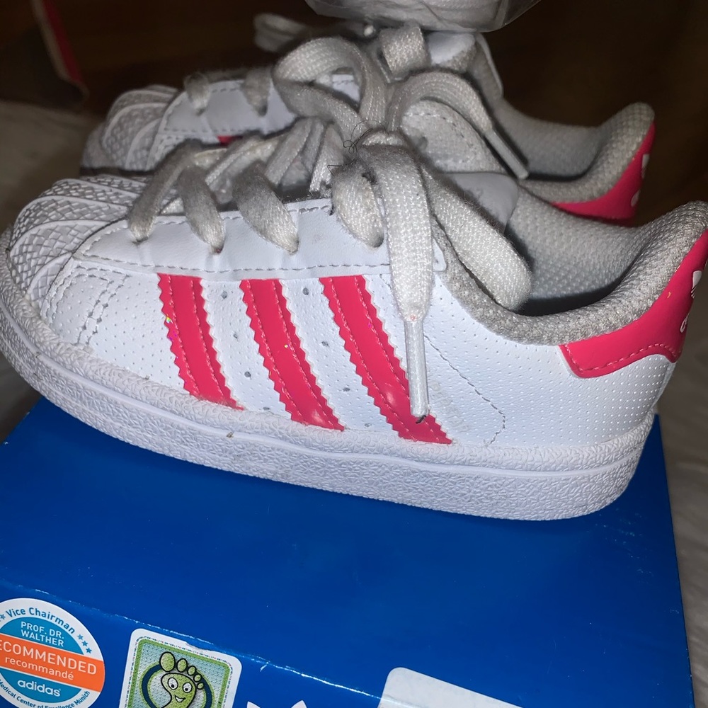 Pink shell toe adidas